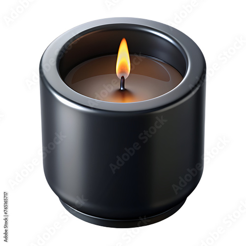 candles burn with fire realistic. set isolated on transparent background