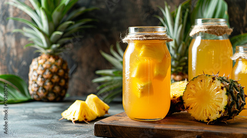 Tepache: Unique Mexican Pineapple Fermentation Process Producing Raw Homemade Kombucha Tea, Health-Boosting Probiotic Rich Natural Beverage Offering Significantly Rich Flavors, Includes Space for Cust
