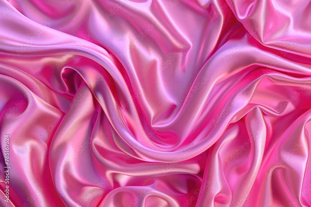 Detailed close up of a pink silk fabric, ideal for fashion or textile designs
