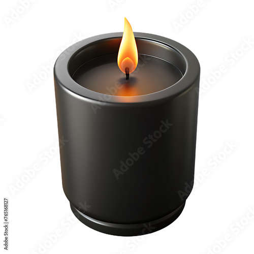 candles burn with fire realistic. set isolated on transparent background
