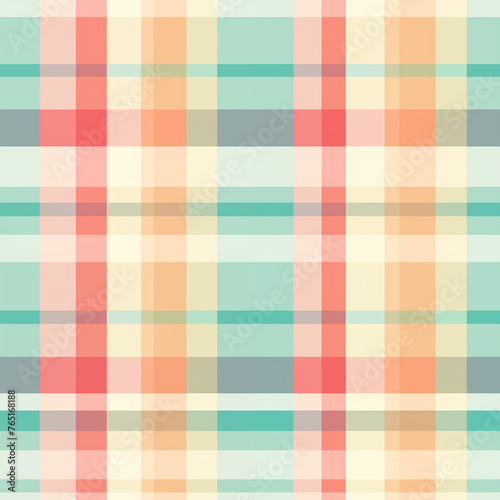 seamless pattern of madras plaid in beachy colors