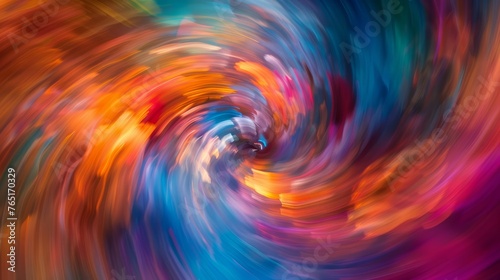 Vibrant abstract vortex with fiery and azure tones. Artistic background for poster and wallpaper design.
