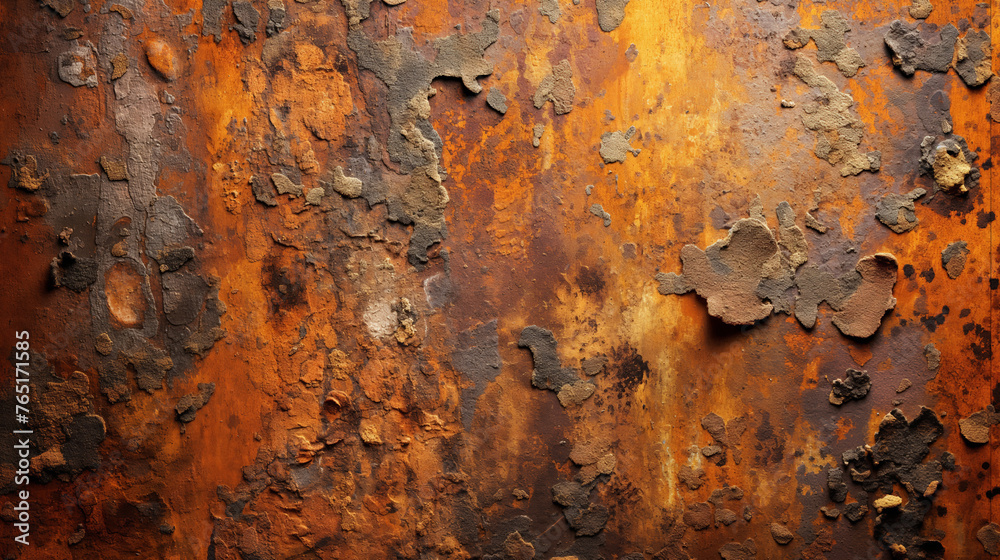 A textured background of a rusted metal surface with flaking layers and a variety of orange, brown, and gray hues, creating an abstract pattern A textured background of a rusted metal surface with flaking layers and a variety of orange, brown, and gray hues, creating an abstract pattern