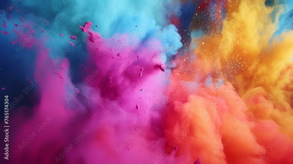 Abstract colorful cloud of smoke on black background. 3d render illustration Abstract colorful cloud of smoke on black background. 3d render illustration