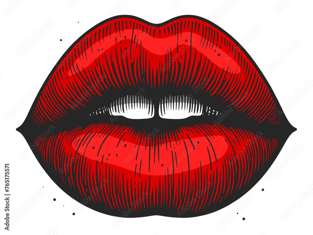 sensual female woman full lips sketch red color engraving generative ai fictional character vector illustration. Scratch board imitation. Black and white image. sensual female woman full lips sketch red color engraving generative ai fictional character vector illustration. Scratch board imitation. Black and white image.
