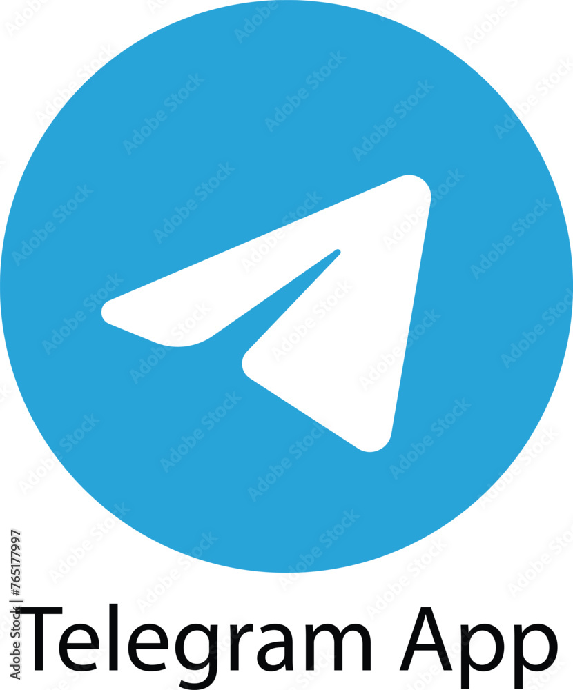 Telegram icon. Social media editorial flat vector isolated on