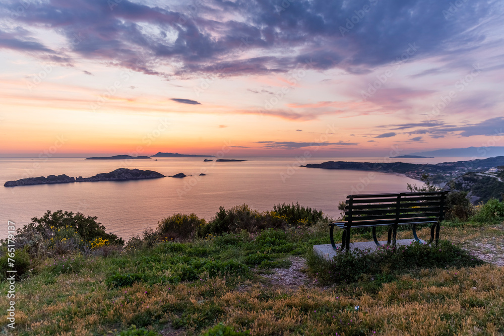A perfect sunset point in the Afionas village on the island of Corfu