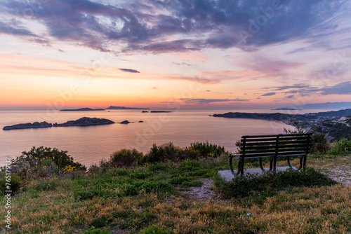 A perfect sunset point in the Afionas village on the island of Corfu