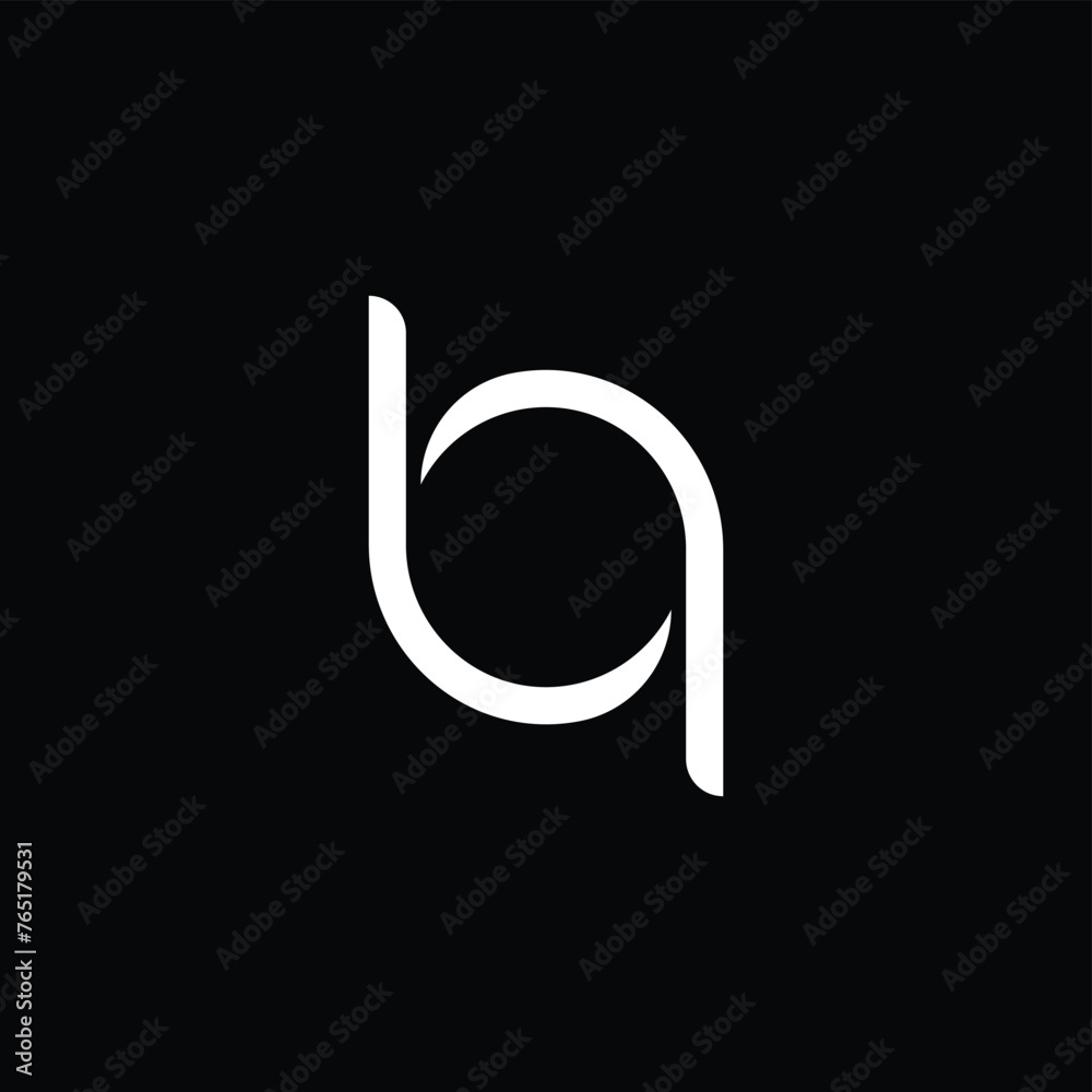 Monogram Lowercase Letter B and A Monogram Lowercase Letter B and A