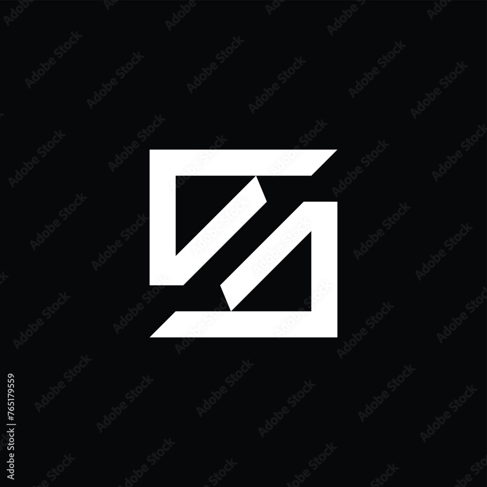 Simple Geometric GG or S Logo Simple Geometric GG or S Logo