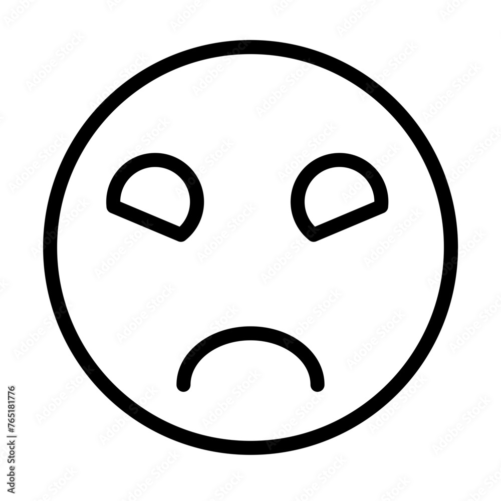 emoji mood off Vector Line Icon Design emoji mood off Vector Line Icon Design