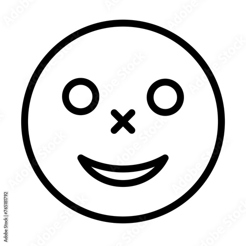 emoji smile Vector Line Icon Design