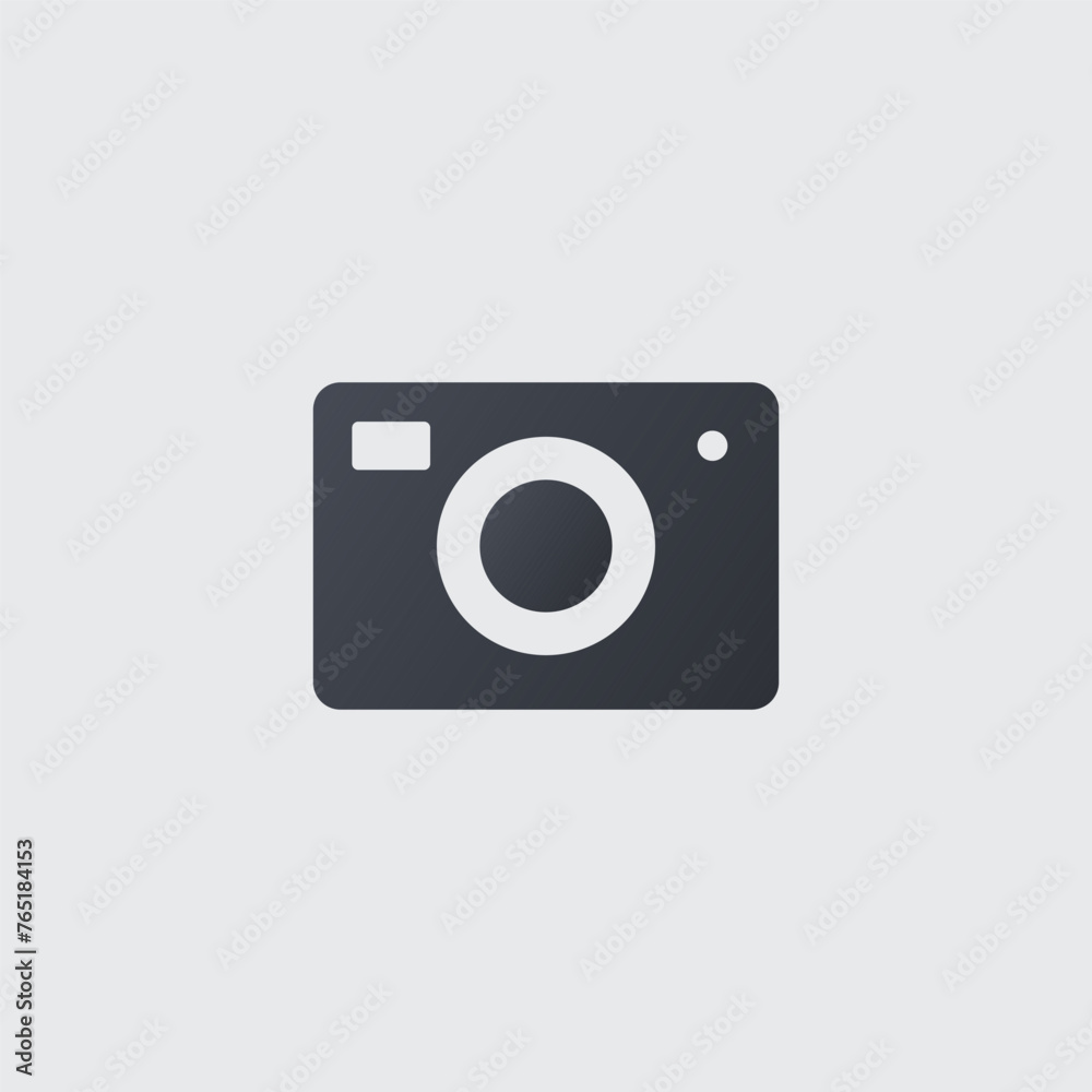 Photo camera vector icon. Stock vector illustration isolated on white background.