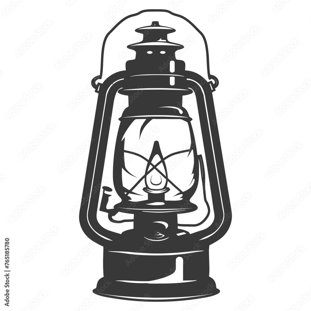 Silhouette old unique lantern black color only Silhouette old unique lantern black color only
