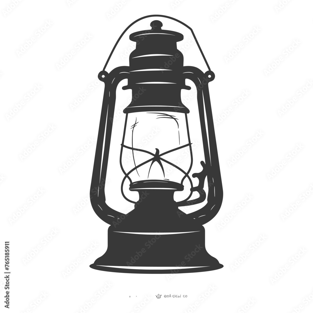 Silhouette old unique lantern black color only Silhouette old unique lantern black color only
