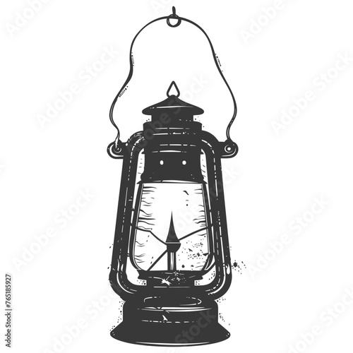 Silhouette old unique lantern black color only