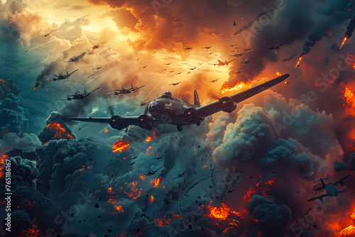 Epic Saga: World War 2 Allies vs Axis - Stunning 8K Hyper-Realistic Movie Poster Photo photo