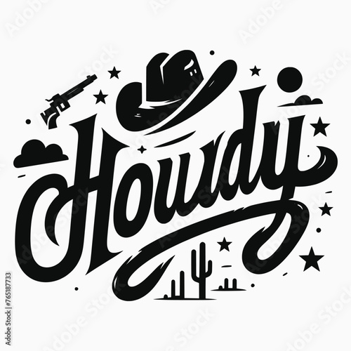 Western Cowboy Tees Howdy T-Shirt,Cowboy Design,Howdy Design