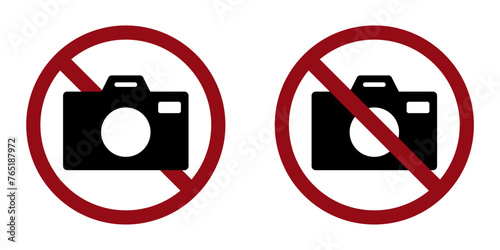 photo camera ban prohibit icon. Not allowed making photos. Forbidden photography and filming