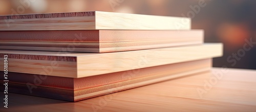 A Close-up of a Stack of Wood on a Table