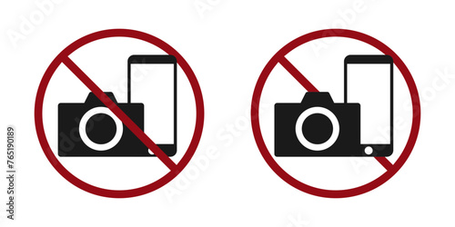 photo camera ban prohibit icon. Not allowed making photos. Forbidden photography and filming