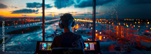 Flight Control: Inside the Airport Tower with Air Traffic Controllers and Navigation Screens