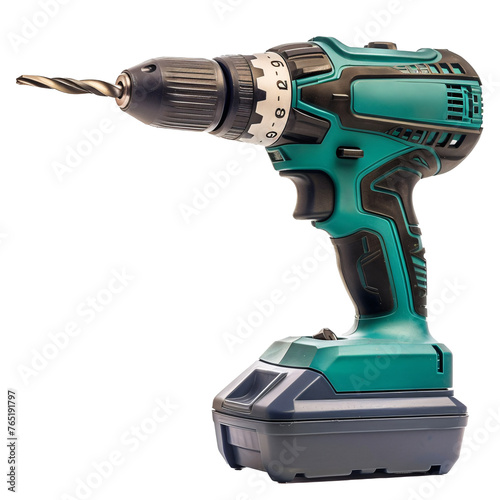 cordless, electric drill isolated on transparent background or white background. ai generative
