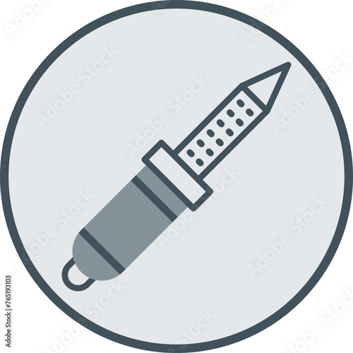 Soldering Iron Line Fill Circle Icon