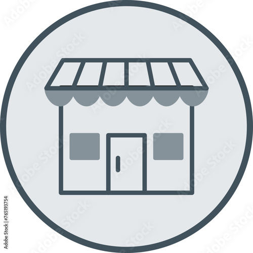 Store Line Fill Circle Icon