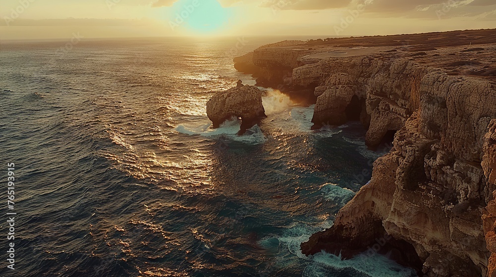 Obraz premium A landscape edge of the mountain