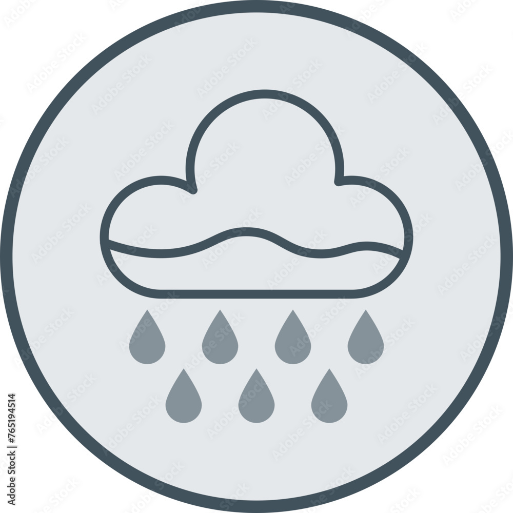 Raindrop Line Fill Circle Icon Raindrop Line Fill Circle Icon