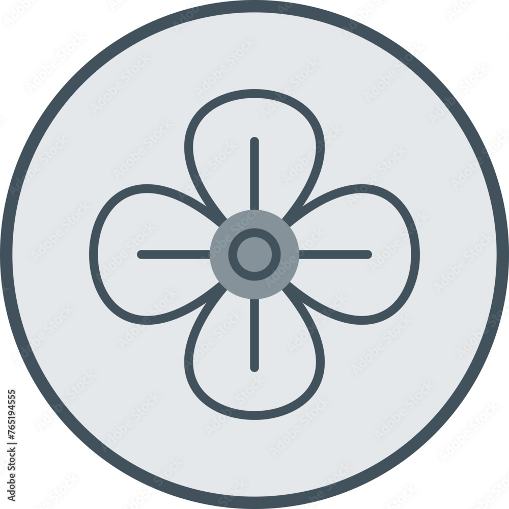 Flower Line Fill Circle Icon Flower Line Fill Circle Icon