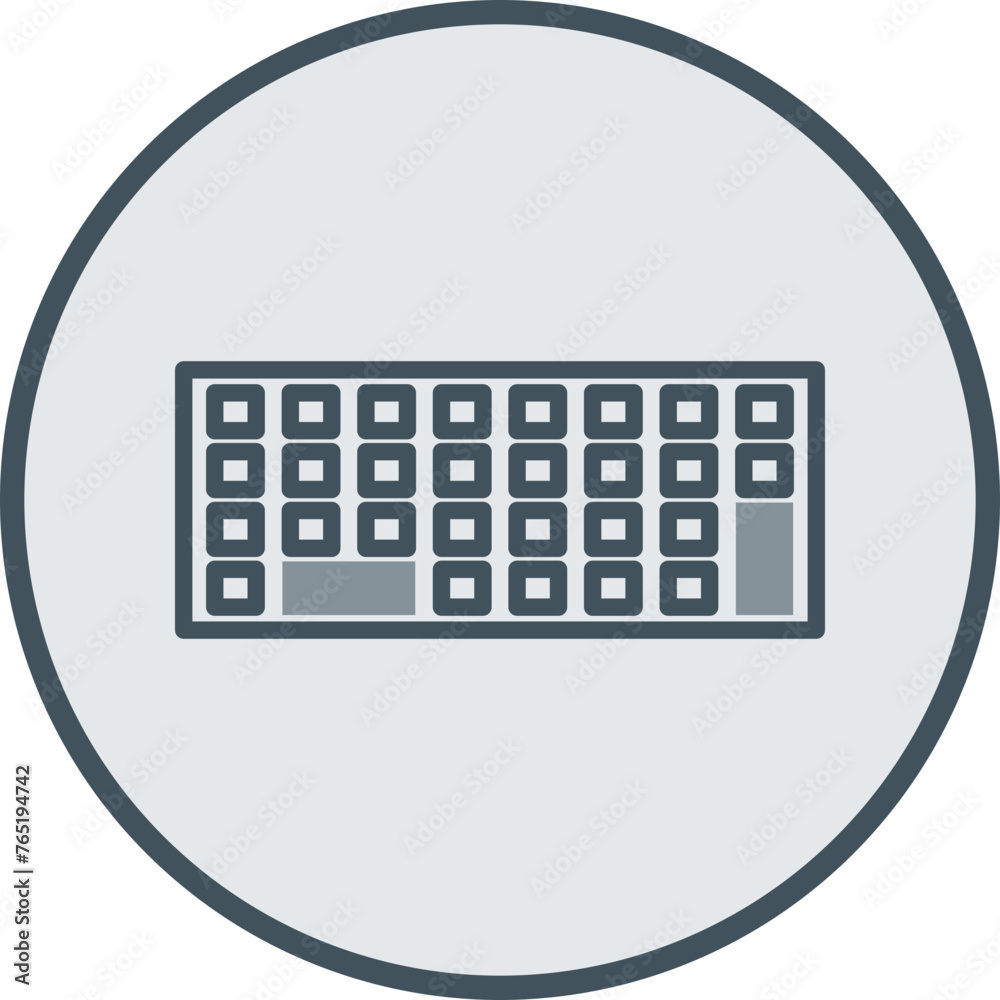 Keyboard Line Fill Circle Icon Keyboard Line Fill Circle Icon