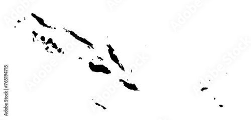 Obraz na plátně A contour map of Solomon Islands