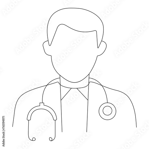 Wallpaper Mural Happy doctor day single line art of world health day good for world health day celebrate. line art. illustration. Torontodigital.ca
