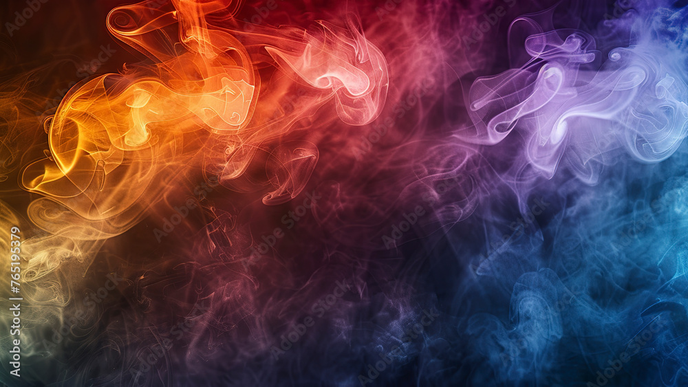 Obraz premium full hd dark background with smoke, dark colors with smoke, smoke in the dark, dark banner