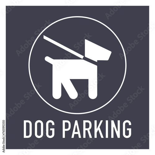 Vector graphic of dog parking sign