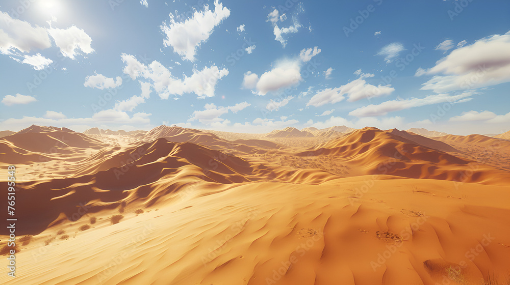 Naklejka premium Desert Sahara Desert Landscape View Aspect 16:9 