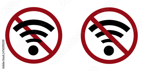 wifi connection ban prohibit icon. Not allowed . Forbidden