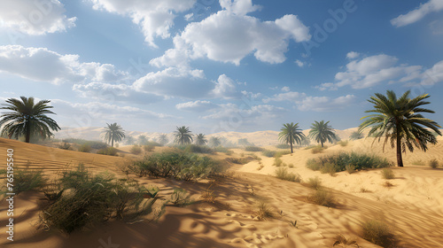 Desert Sahara Desert Landscape View Aspect 16:9 