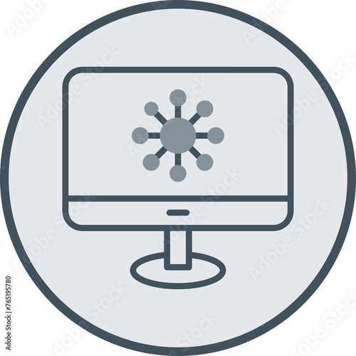 Link Line Fill Circle Icon