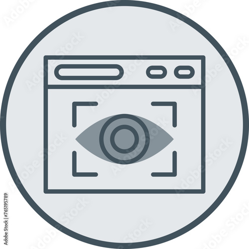 Visibility Line Fill Circle Icon