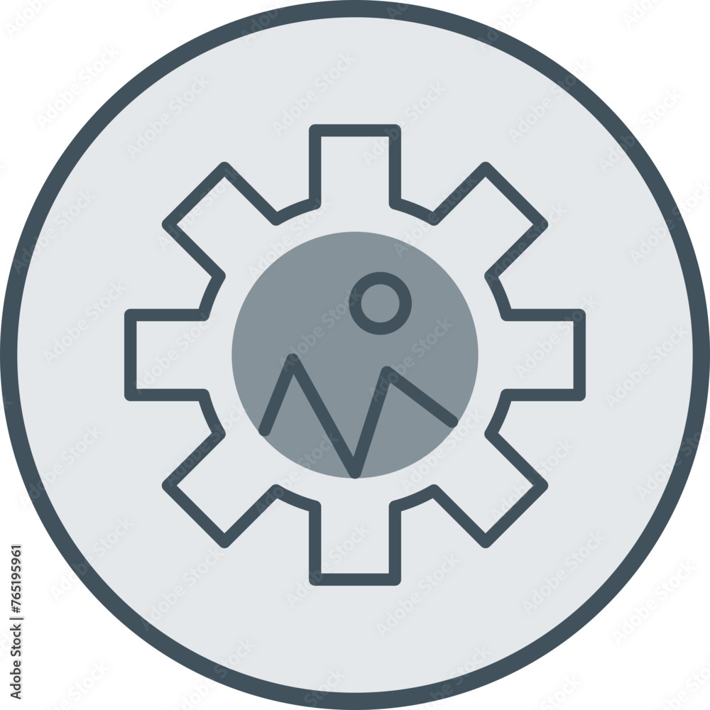 Content Optimization Line Fill Circle Icon Content Optimization Line Fill Circle Icon