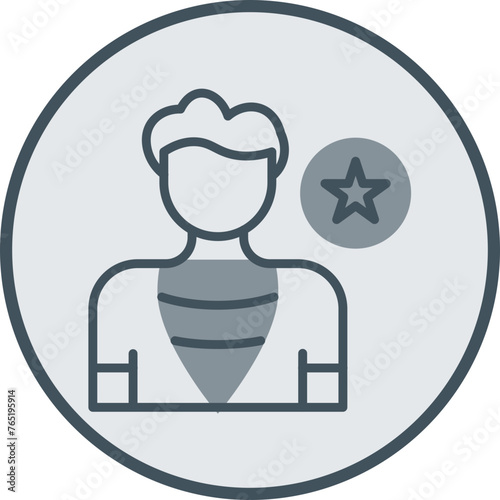 Influencer Line Fill Circle Icon