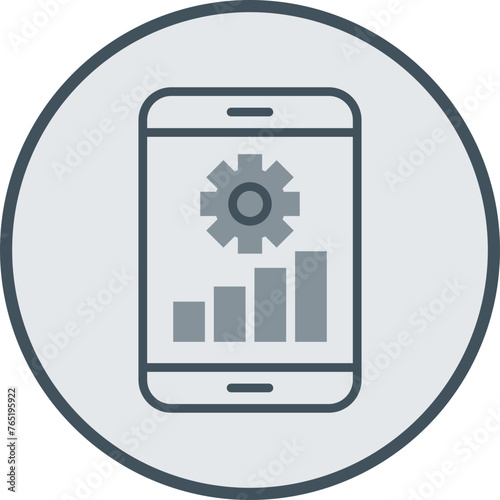 Free Download Mobile Optimization Line Fill Circle Icon - GFXLoad