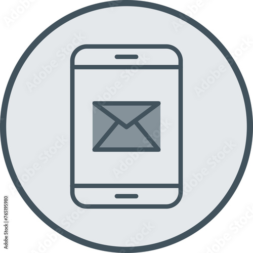 Mobile Marketing Line Fill Circle Icon