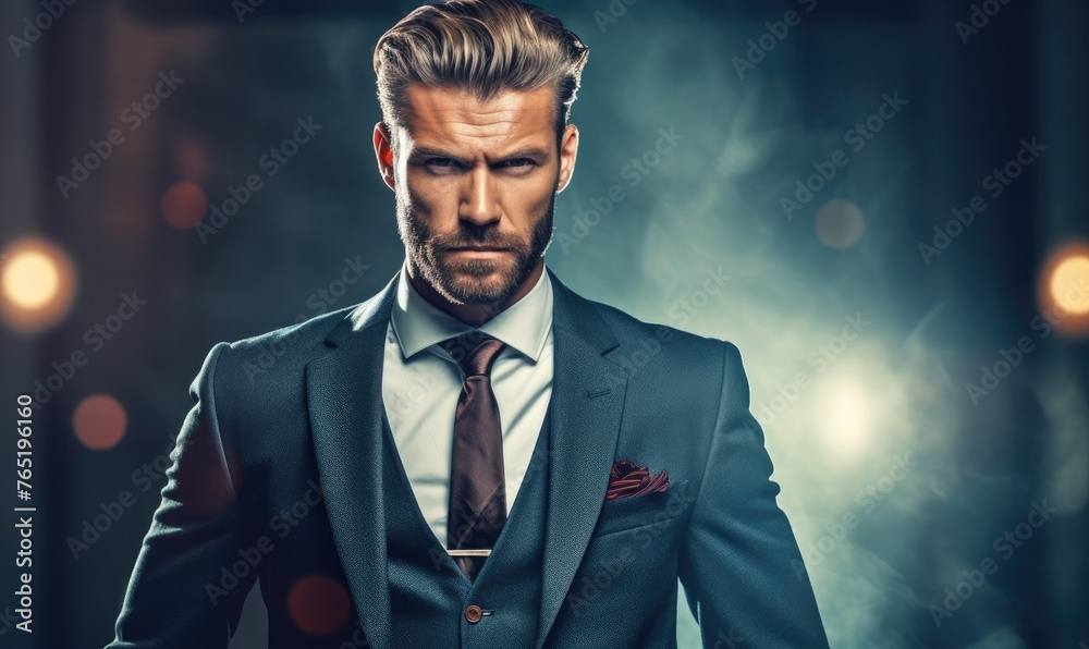 Trendy style businessman. Close up view