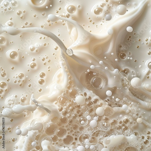 High-speed capture of a pristine white milk splash, with intricate patterns and bubbles, ideal for dairy product advertising.