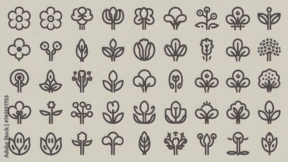 flat flower icon suitable for design assets, ai generative flat flower icon suitable for design assets, ai generative