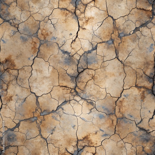 dry cracked soil seamless pattern old wall texture background, repeating